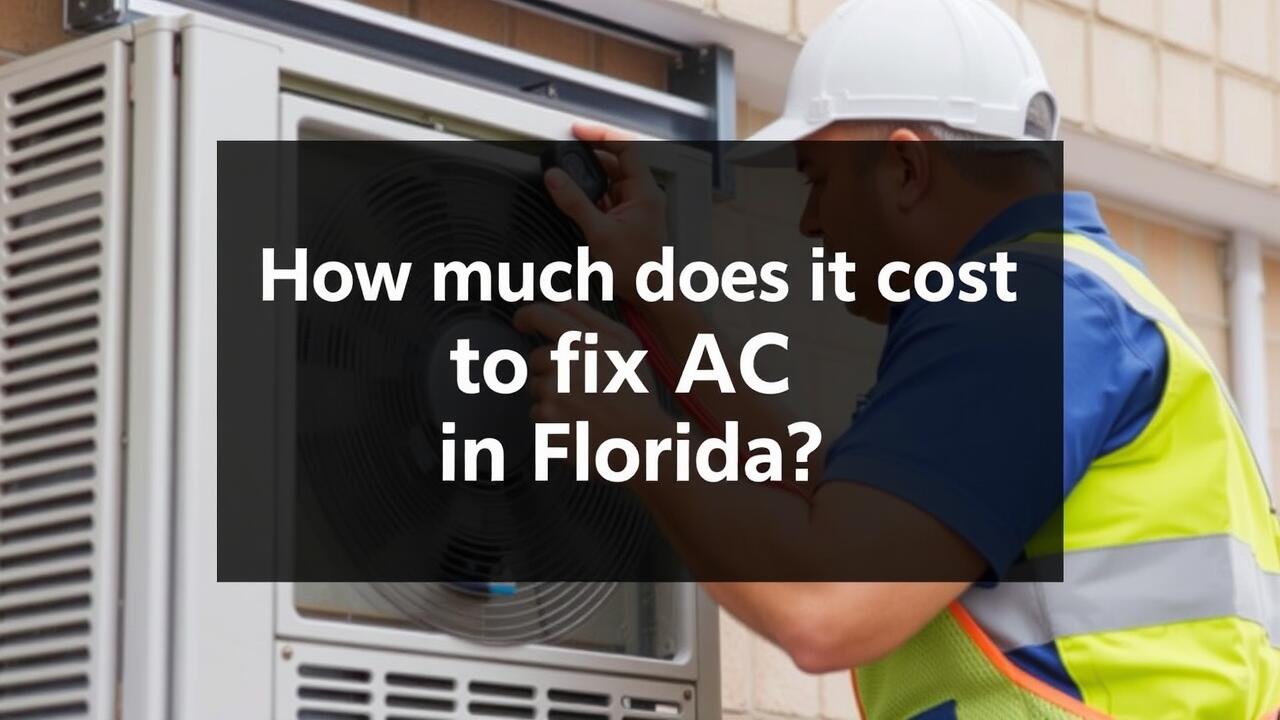 How much does it cost to fix AC in Florida?